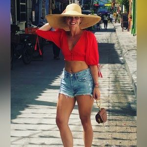 Farm Rio Lolita Crop Top Size S